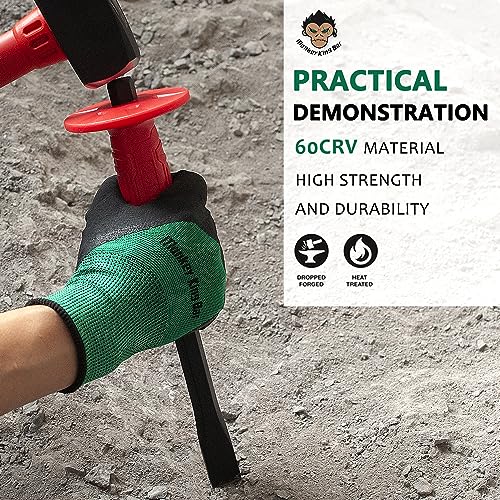 Monkey King Bar-12IN Masonry Flat Chisel/Cold Chisel With Hand Protection, Heavy Duty Flat Head for Remove Cement,Motrtar - Image 4