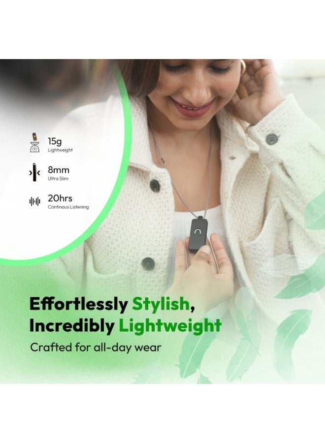 Merlin neosapien Neo1 Smart Conversation Tracker | Infinite Memory Assistant | Emotion Analysis Device | Context Driven Insights Tool | Personalized Communication Support - Black - Image 3