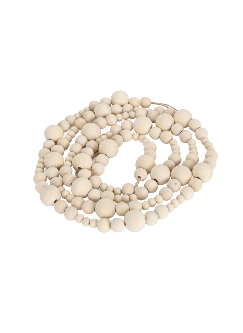 Velaurs Wooden Bead Garland 7.2 Feet, Handmade Crafts, Home Decor Crib Wooden Bead Decoration  - Image 1