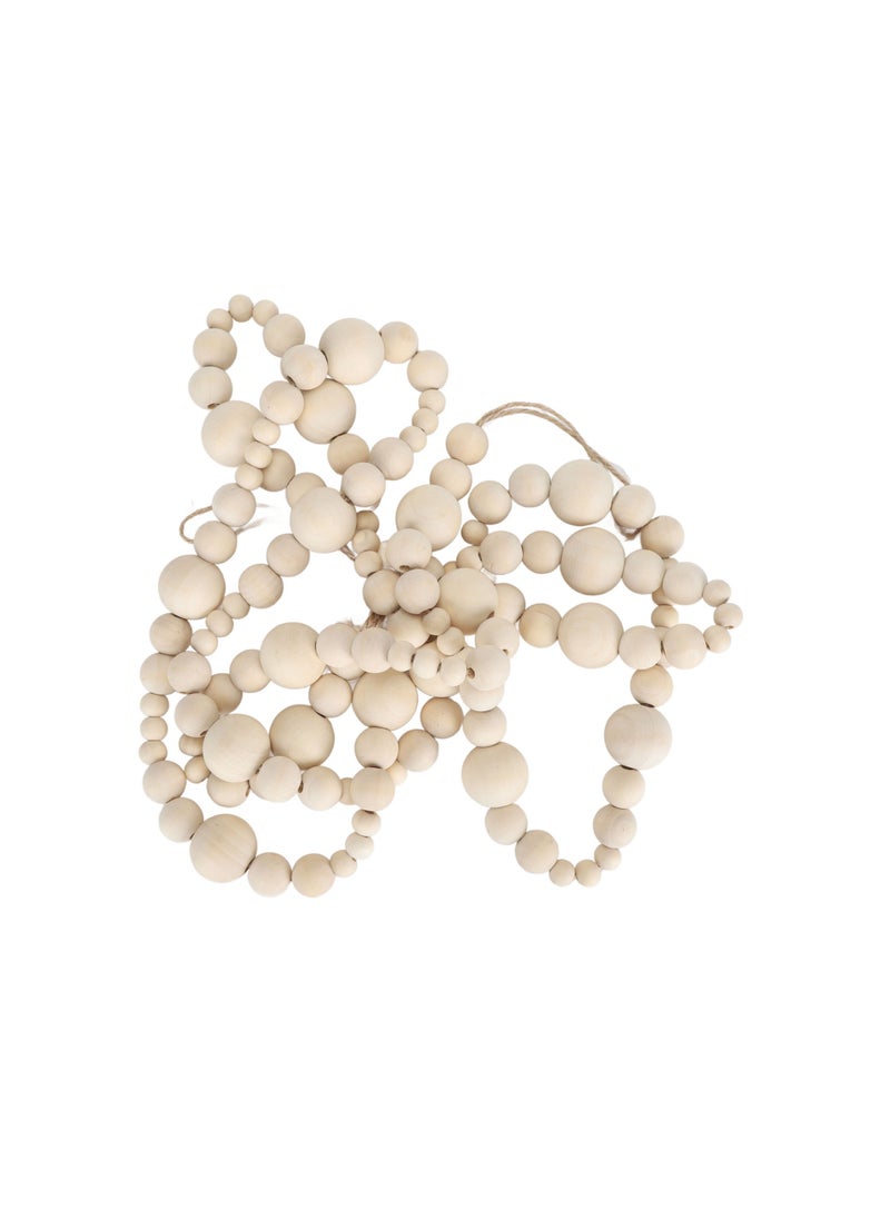 Velaurs Wooden Bead Garland 7.2 Feet, Handmade Crafts, Home Decor Crib Wooden Bead Decoration  - Image 5
