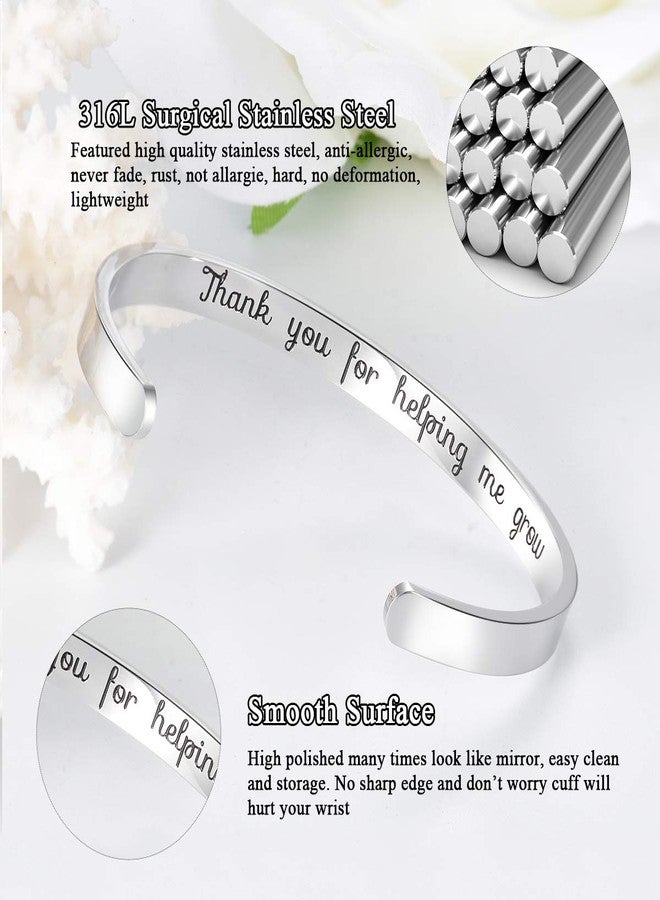 CERSLIMO Teacher Appreciation Gifts for Women Bracelets- Teach Love Inspire Cuff Bangle Graduation Thank You Back to School End of Year Christmas 2025 Retirement Must Haves Gifts for Teacher - Image 4