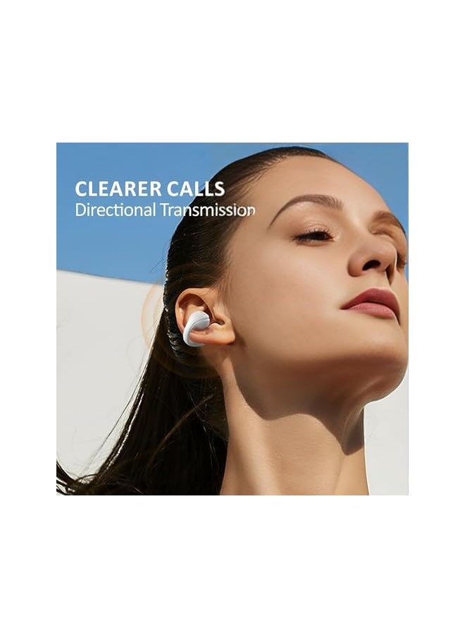 Open Ear Bluetooth Earbuds 5.3 Wireless Earphones Led Digital Display Screen Bluetooth Earphones Innovative Ear Clip Earphones Long Lasting And Painless Wireless Bluetooth Sports Earphones
