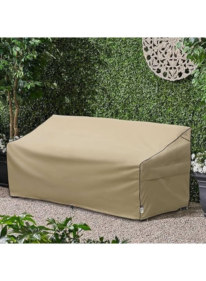 Heavy Duty Outdoor Loveseat Cover, Waterproof 3-Seater Patio Couch Cover, Durable All Weather Outdoor Furniture Cover for Small Garden Bench Lounge Sofa Chair with Air Vents and Handles - Image 4