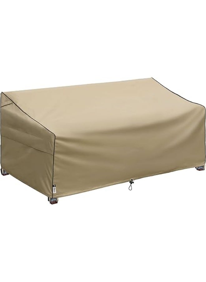 Heavy Duty Outdoor Loveseat Cover, Waterproof 3-Seater Patio Couch Cover, Durable All Weather Outdoor Furniture Cover for Small Garden Bench Lounge Sofa Chair with Air Vents and Handles - Image 1