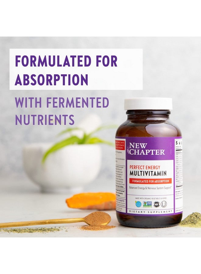 New Chapter Energy Supplement Perfect Energy Multivitamin For Balanced Energy + Stress Support With B Vitamins + Vitamin D3 + Organic Nongmo Ingredients 96 Ct - Image 4