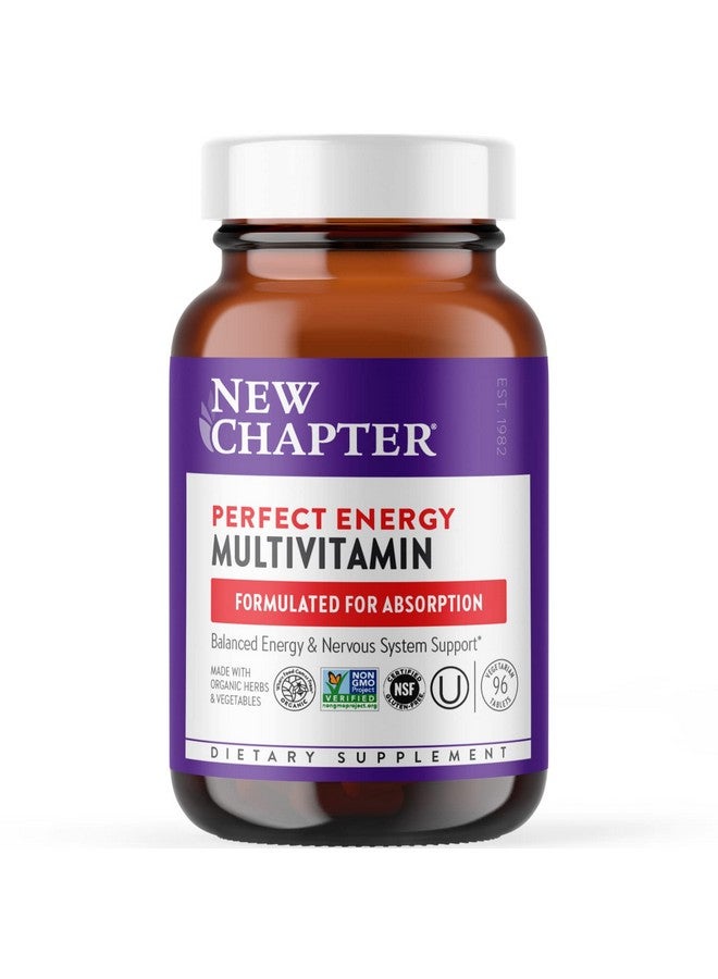 New Chapter Energy Supplement Perfect Energy Multivitamin For Balanced Energy + Stress Support With B Vitamins + Vitamin D3 + Organic Nongmo Ingredients 96 Ct - Image 2