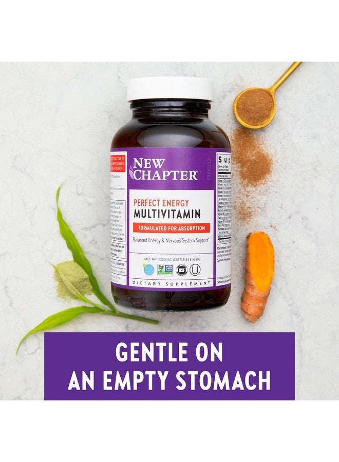 New Chapter Energy Supplement Perfect Energy Multivitamin For Balanced Energy + Stress Support With B Vitamins + Vitamin D3 + Organic Nongmo Ingredients 96 Ct - Image 5