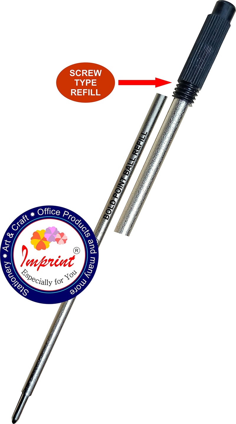 IMPRINT Ball Pen Refills | Universal Standard Size Refills Pack of 2 | Black - Image 2