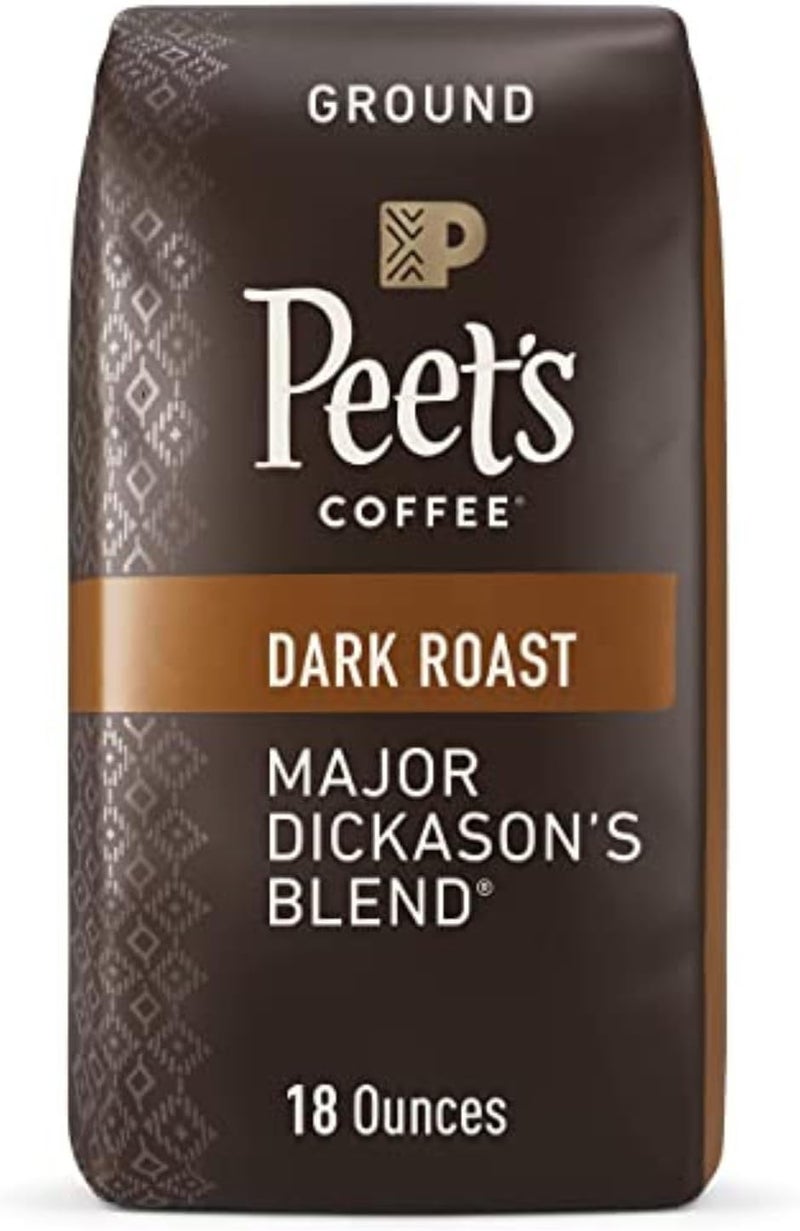 Peet's Coffee قهوة بيتس مزيج ديكاسون الكبير تحميص داكن قهوة مطحونة، 18 أونصة - Image 1