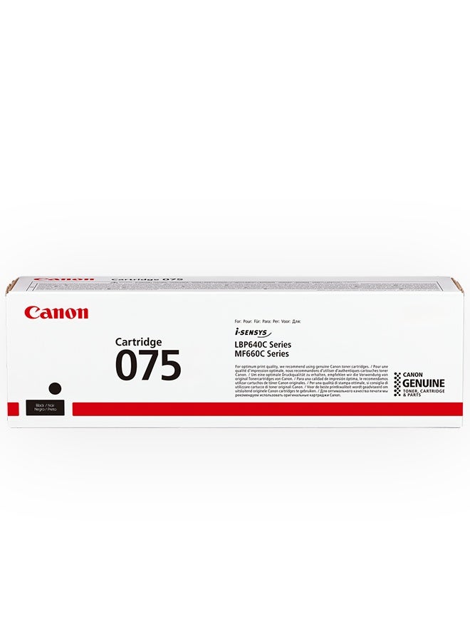 Canon 075 Original Toner Cartridge for Canon i-SENSYS MF664Cdw, MF667Cdw, LBP646Cdw, LBP647Cdw - Black - Image 1