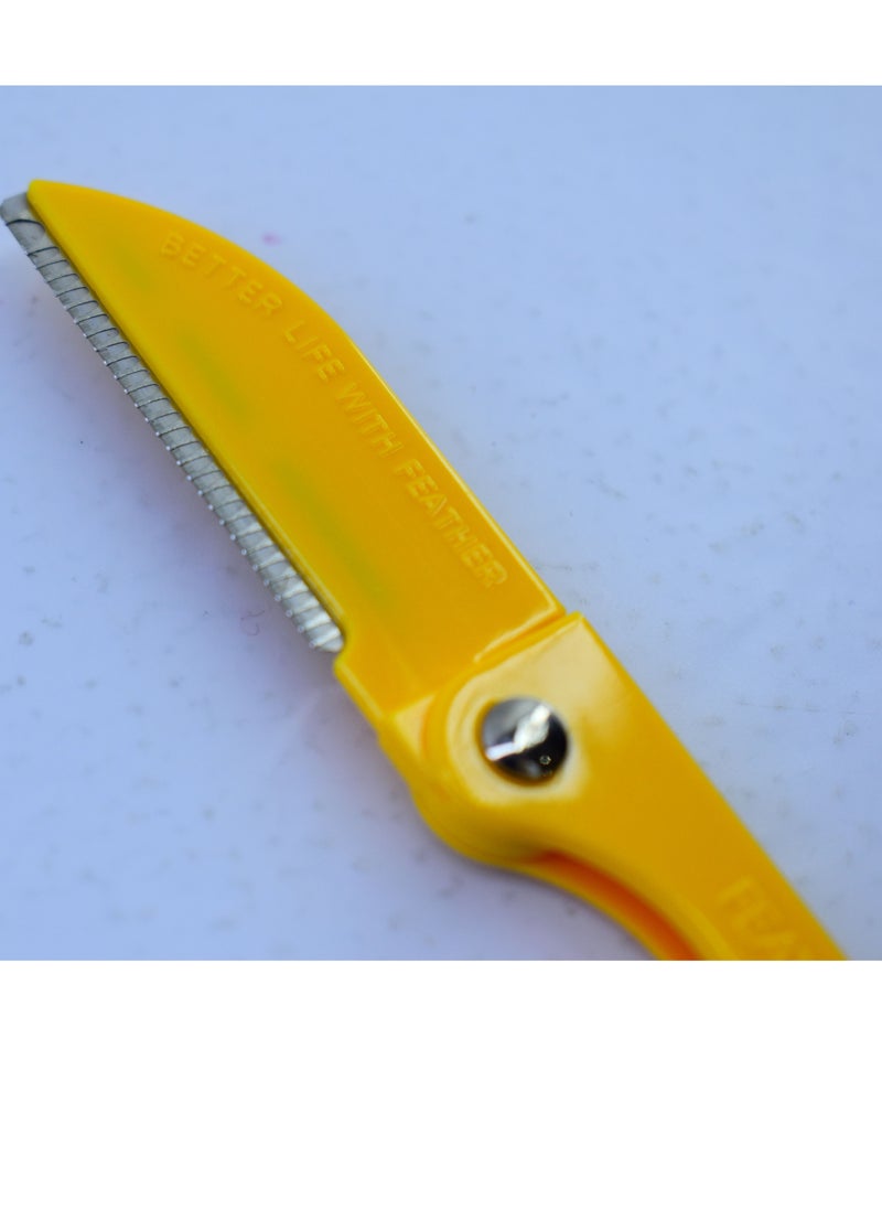 Feather-Flamingo - 6 Pieces Flamingo Ladies Razor For Facial And Body Hair Yellow - Image 1
