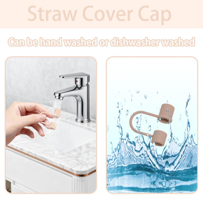 DEWJDFSC 6PCS Silicone Straw Covers Caps Compatible with Stanley 30&40 Oz Tumbler Accessories Simple Straw Toppers Reusable Caps for Stanley Cup 10mm 0.4in Straws (Colorful 1) - Image 2