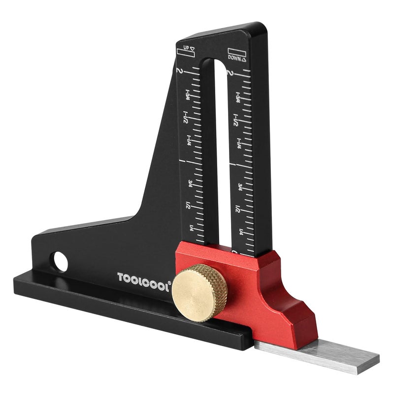 TOOLCOOL Height Gauge Depth Gauge Woodworking Tool Setting Gauge Setup Blocks for Table Saw Router Table Drill Press Bandsaw - Imperial - Image 1