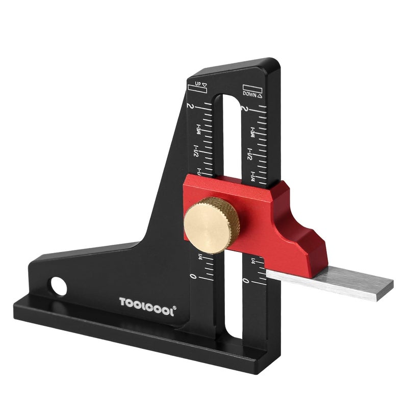 TOOLCOOL Height Gauge Depth Gauge Woodworking Tool Setting Gauge Setup Blocks for Table Saw Router Table Drill Press Bandsaw - Imperial - Image 2