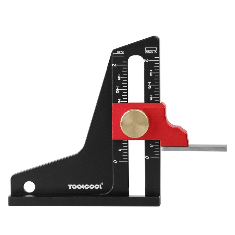 TOOLCOOL Height Gauge Depth Gauge Woodworking Tool Setting Gauge Setup Blocks for Table Saw Router Table Drill Press Bandsaw - Imperial - Image 3