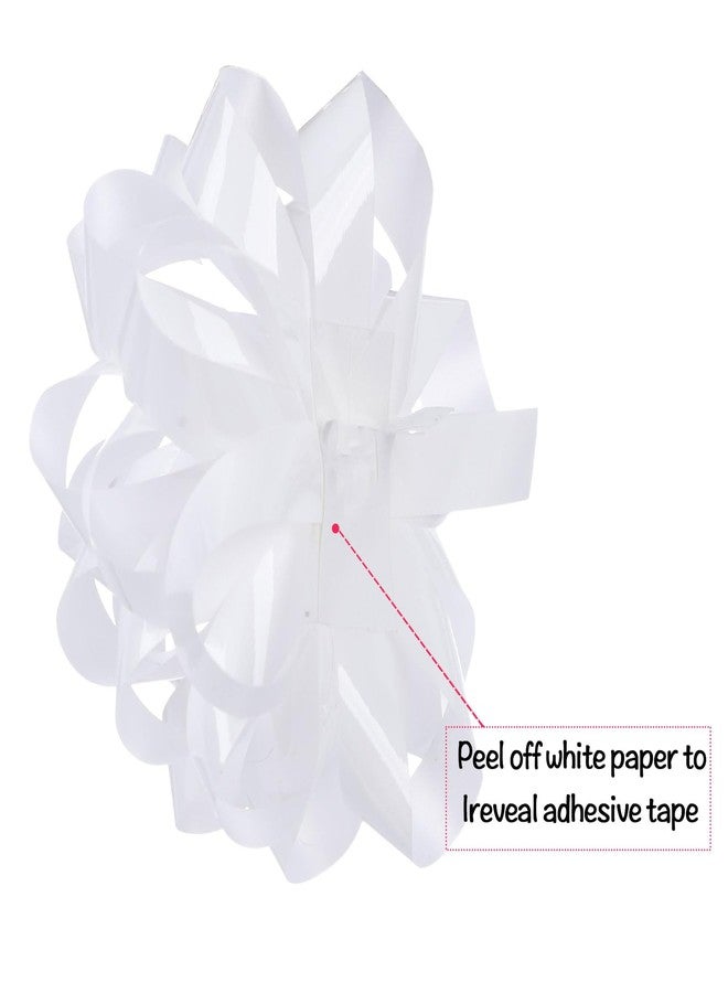 FORBINBO 25 Pcs Gift Bows Assortment - 3 Size Gift Bowsand 1 Crimped Curling Ribbons, Perfect for Christmas, Holiday，Birthdays, Weddings, Baby/Bridal Showers, Party (White - Image 4