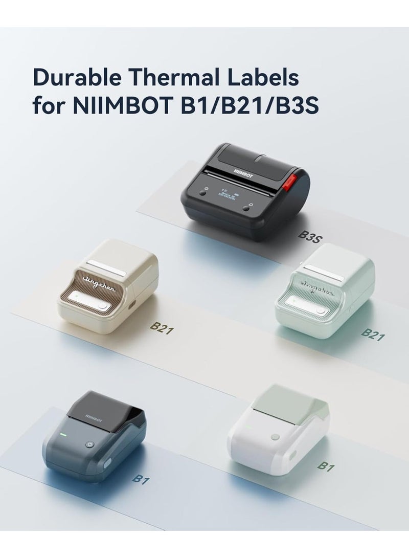 NIIMBOT B21/B1/B2/B3S Label Maker Papers Waterproof Cable Thermal Label Paper for Barcode Printing Cable Label Refills for Home Office Circuit Box, White 25*78mm White - Image 3