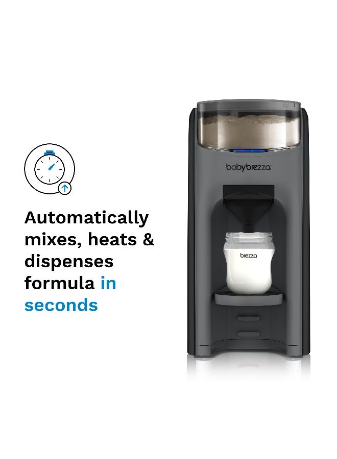 Baby Brezza Being a new mom means learning how to balance a baby on one hip and time on the other. Save 30 minutes a day with the Baby Brezza Formula Pro Advanced Baby Formula Dispenser. Our baby bottle maker machine automatically mixes, heats, and dispenses powder formula instantly. This new, more advanced model mixes baby formula and water to the perfect consistency if used properly. Our baby formula maker offers airtight formula storage and a customisable mixing system with 3 temperature settings to make bottles from 2 to 10 ounces. It’s all digital and easy to use and can even dispense water only. It’s quick to set up and simple to clean. - Image 2