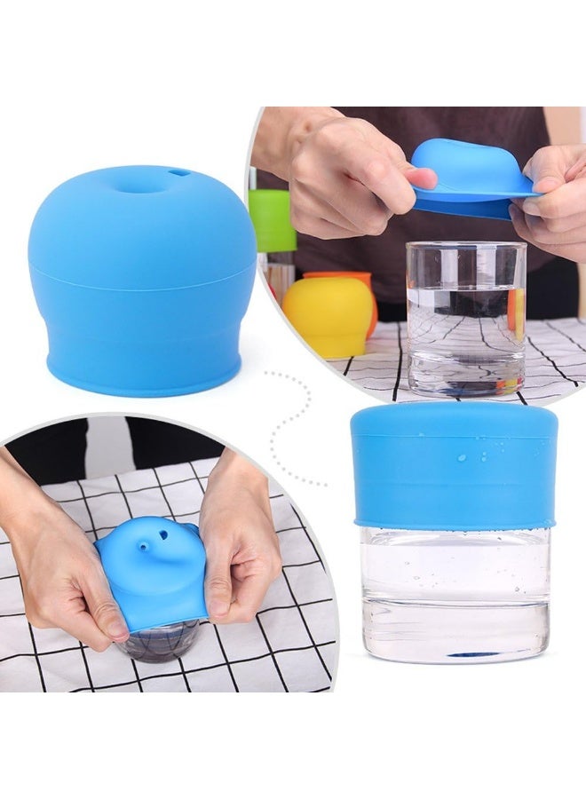 TOUGS Silicone Sippy Straw Cup Lids for Toddlers Babies (Pack of 5) - 5 Drinking Straws Included - Reusable, Spill-proof, Durable - Stretches to Cover Tumblers, Yeti Rambler, Mason Jars, Cups and Mugs  - Image 3