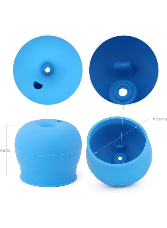 TOUGS Silicone Sippy Straw Cup Lids for Toddlers Babies (Pack of 5) - 5 Drinking Straws Included - Reusable, Spill-proof, Durable - Stretches to Cover Tumblers, Yeti Rambler, Mason Jars, Cups and Mugs  - Image 4