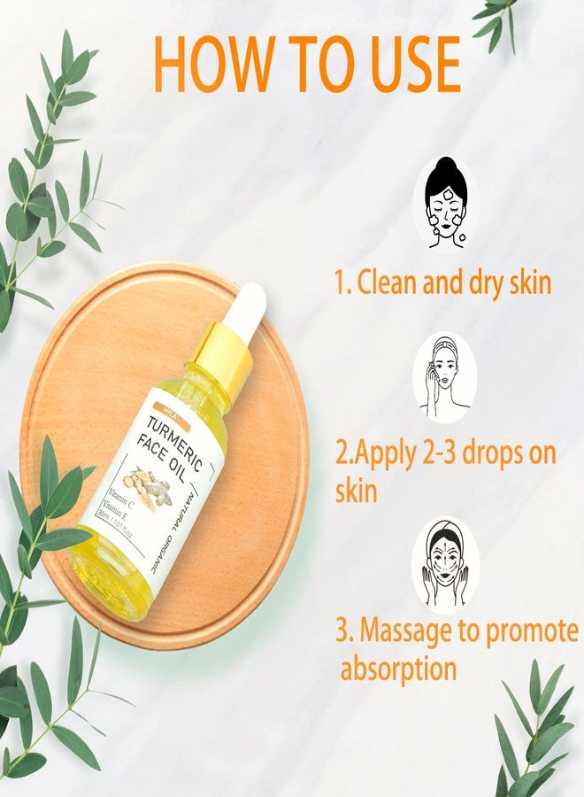 MR.A Turmeric Oil, Turmeric Face oil with Vitamin C for Face Body, Ginger Moisturizer Great for Cleanses Skin, Moisturize & Soothing skin, Tumeric Face Oil for All Skin Type - Image 4