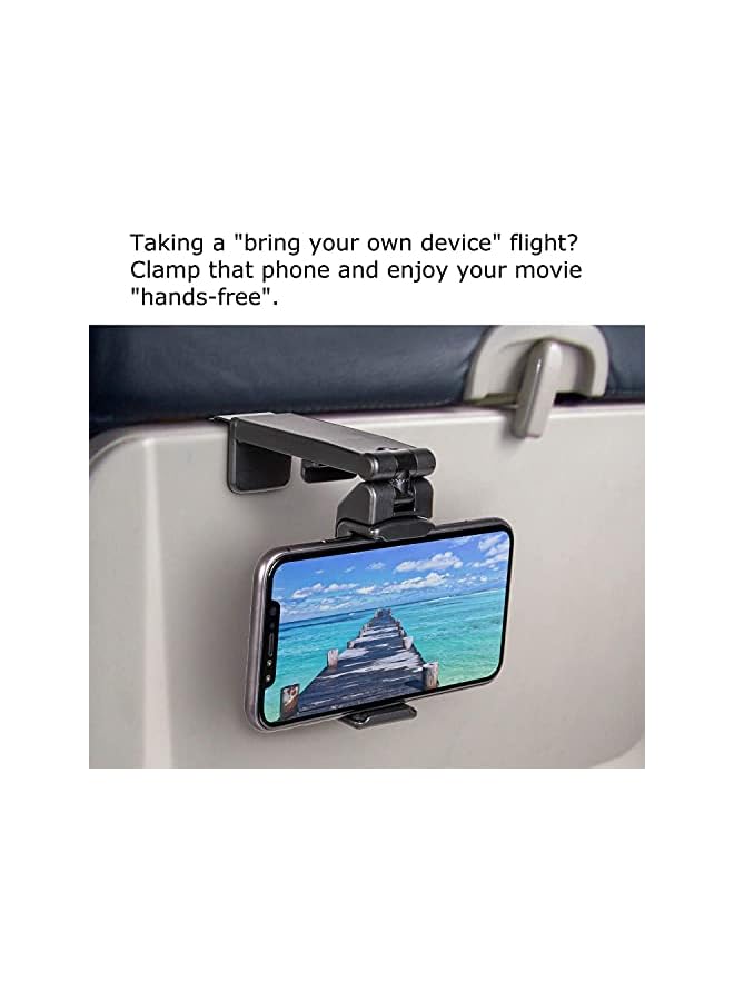 Green Tiger Universal Airplane in Flight Phone Mount. Handsfree Phone Holder for Desk with Multi-Directional Dual 360 Degree Rotation. Pocket Size Travel Essential Accessory for Flying. - Image 4