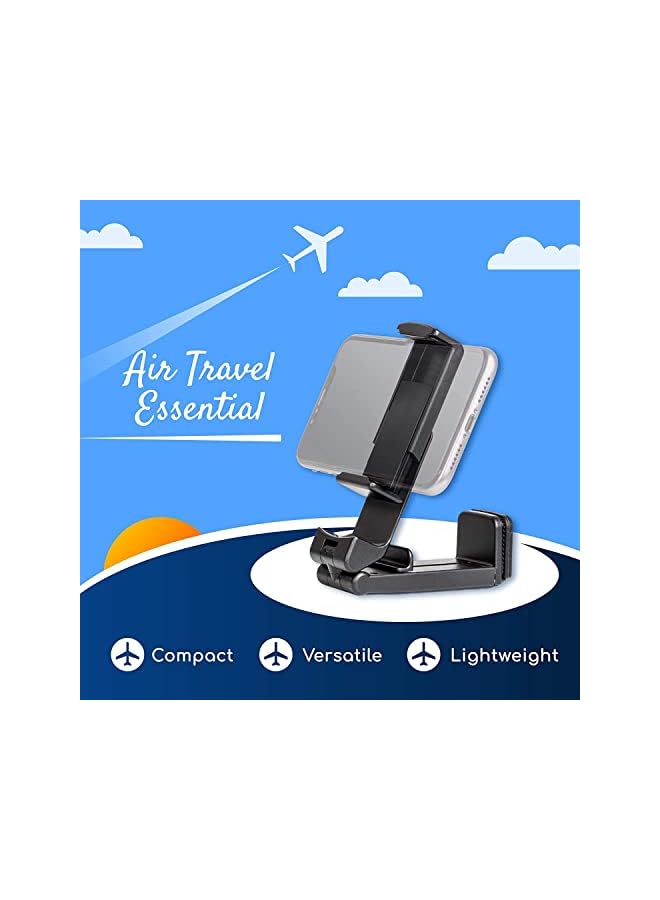 Green Tiger Universal Airplane in Flight Phone Mount. Handsfree Phone Holder for Desk with Multi-Directional Dual 360 Degree Rotation. Pocket Size Travel Essential Accessory for Flying. - Image 5