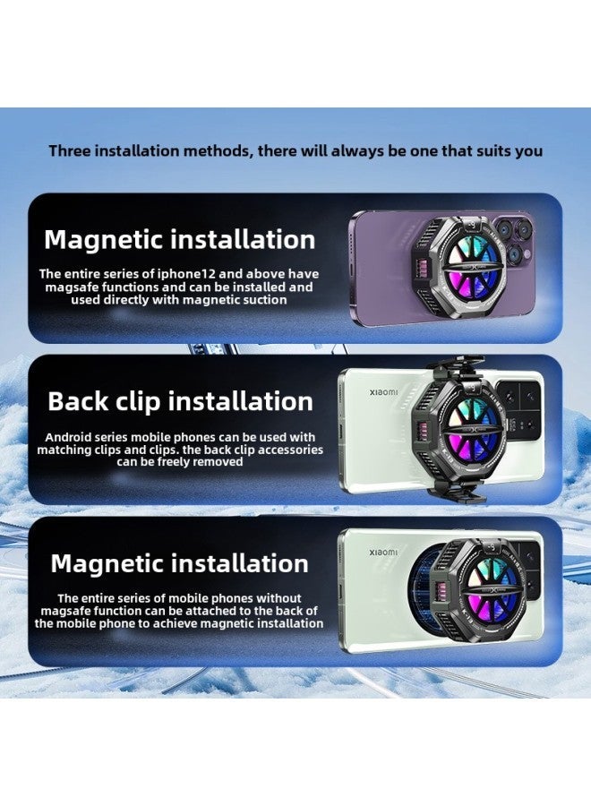AI Intelligent Temperature Control Mobile Phone Radiator Semiconductor Refrigeration Icing Bass Digital Display Magnetic Back Clip 2 In 1-Color:Digital Display丨4 Levels丨ai [without Clip, Need To Be Purchased Separately]  - Image 5