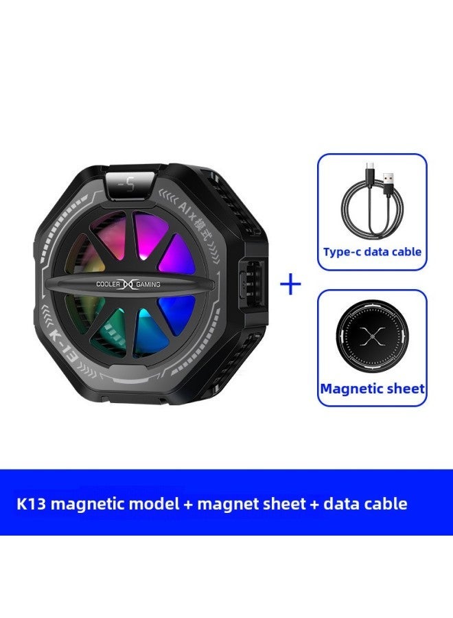 AI Intelligent Temperature Control Mobile Phone Radiator Semiconductor Refrigeration Icing Bass Digital Display Magnetic Back Clip 2 In 1-Color:Digital Display丨4 Levels丨ai [without Clip, Need To Be Purchased Separately]  - Image 1