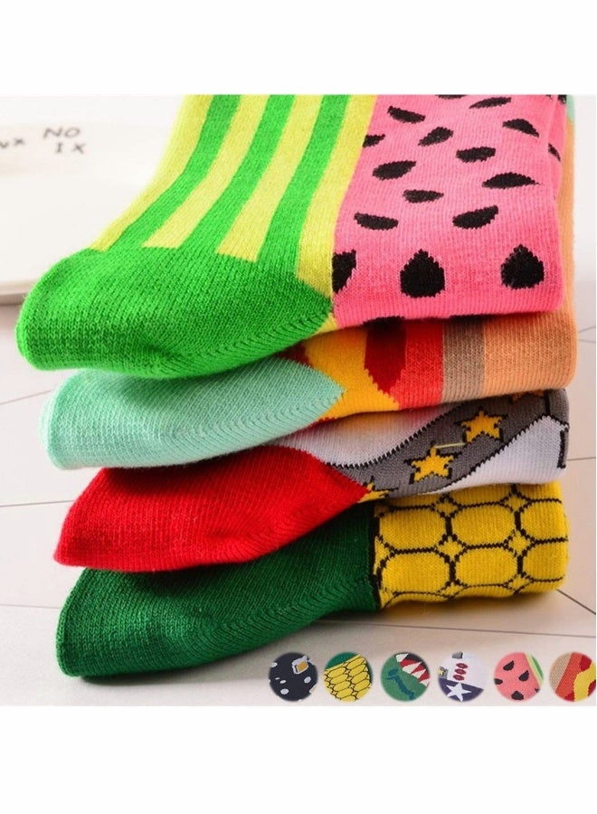 Funny Socks for Women Men, 6 Pcs Winter Crazy Fun Crew Novelty Fashion Casual Dress Socks, Trend Hip Hop Colourful Compression Socks - Image 4