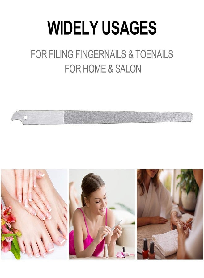 Mudder 8 Packs Diamond Nail File Stainless Steel Double Sided Metal Buffer Fingernail Toenail Manicure Women Men Pedicure Tool for Salon Home, 8 Inch - Image 5