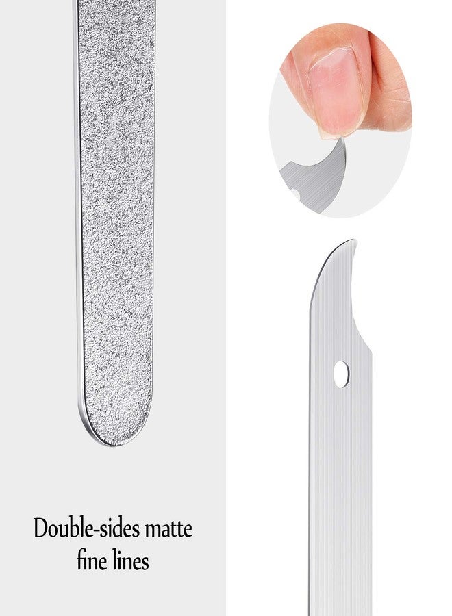 Mudder 8 Packs Diamond Nail File Stainless Steel Double Sided Metal Buffer Fingernail Toenail Manicure Women Men Pedicure Tool for Salon Home, 8 Inch - Image 2