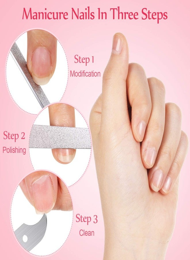 Mudder 8 Packs Diamond Nail File Stainless Steel Double Sided Metal Buffer Fingernail Toenail Manicure Women Men Pedicure Tool for Salon Home, 8 Inch - Image 3