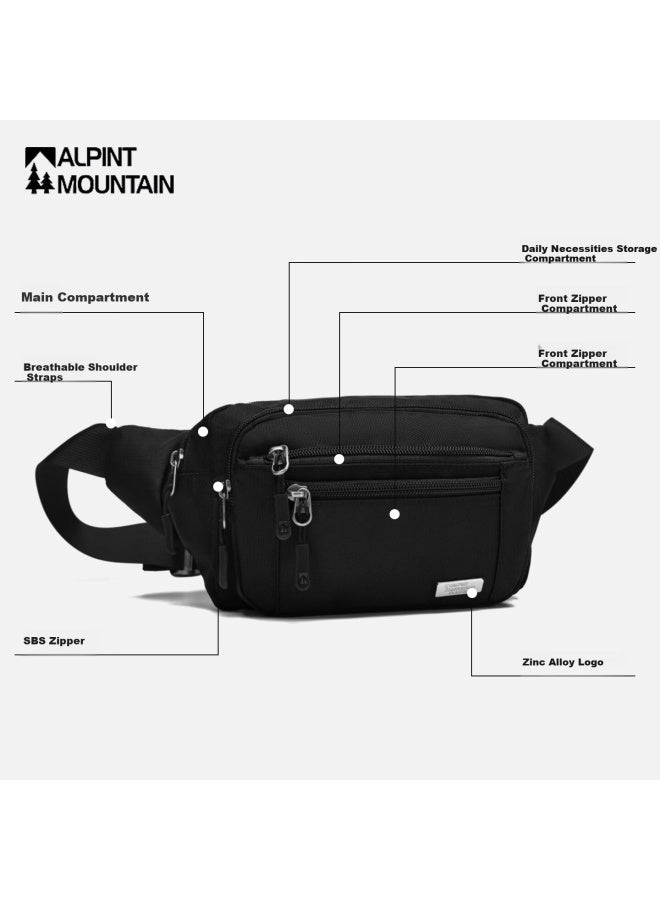 Alpint Mountain Multifunctional Waist Pack, Outdoor Sports Casual Chest Bag, Crossbody Bag, Shoulder Bag, Multi-compartment Running And Hiking Backpack - Image 3