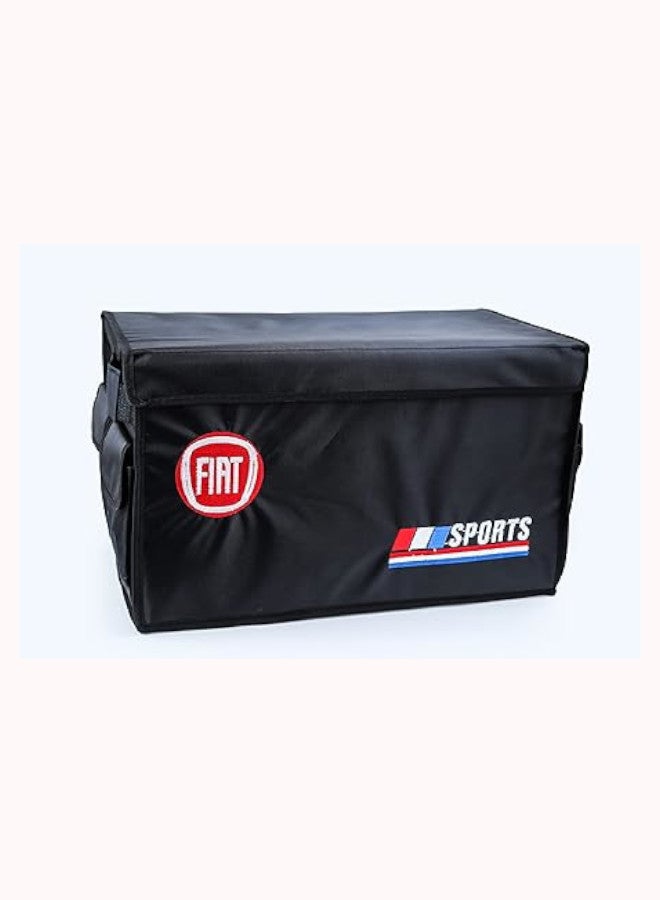 Generic Foldable Trunk Organizer Storage Box, with Small Pockets, Cargo Container Compartments, Shoe Organizer, Black - Multi Colors (fiat) - Image 1
