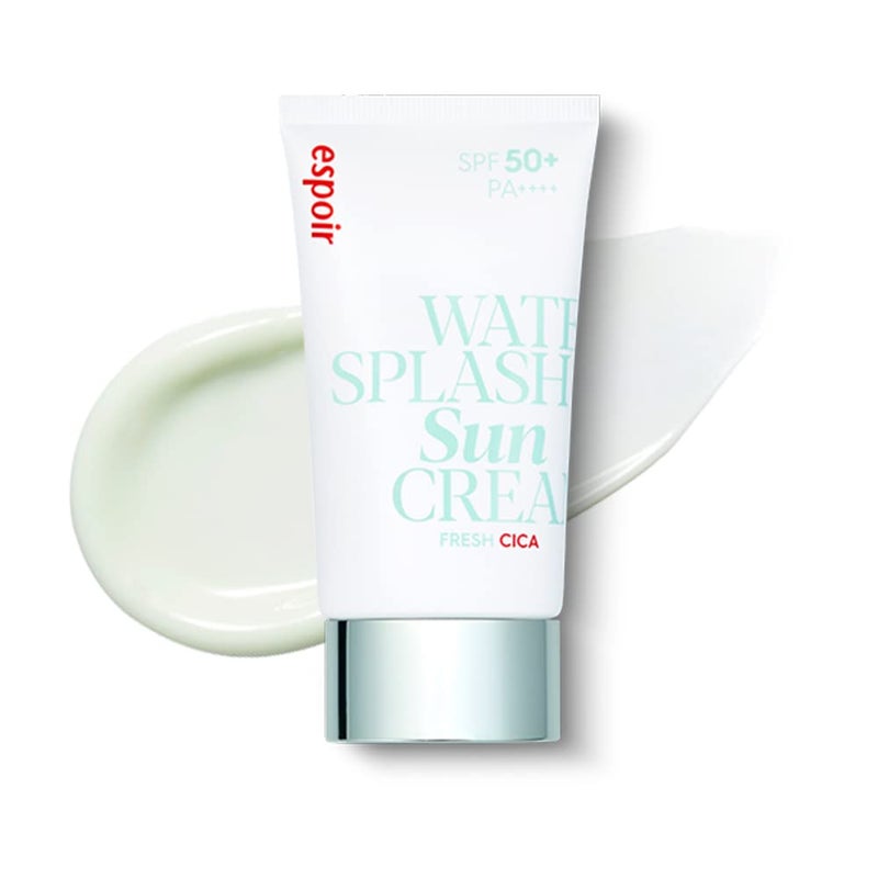 Espoir Espoir Water Splash Sun Cream Fresh Cica 2 oz SPF50 PA  Moisturizing and Soothing Vegan Sun Block Skin Care with Green Tea Cica  Substitute Sunscreen for BB Cream  Korean Base Makeup