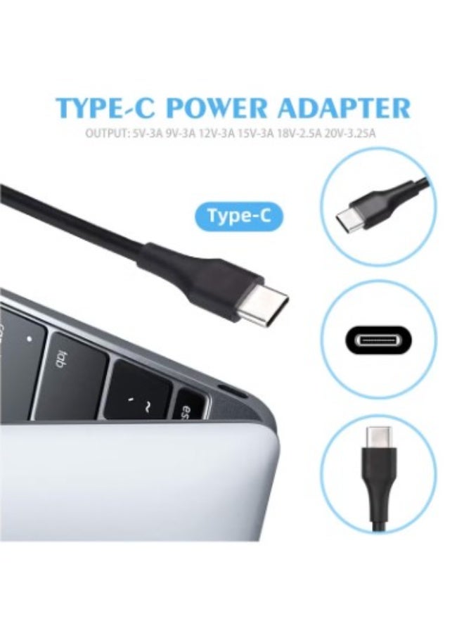 Terabyte 65W USB Type-C Power Adapter Compatible for Lenovo, Dell, HP Chromebooks & USB-C Laptops, AC Charger with Overcurrent and Overvoltage Protection - Image 4