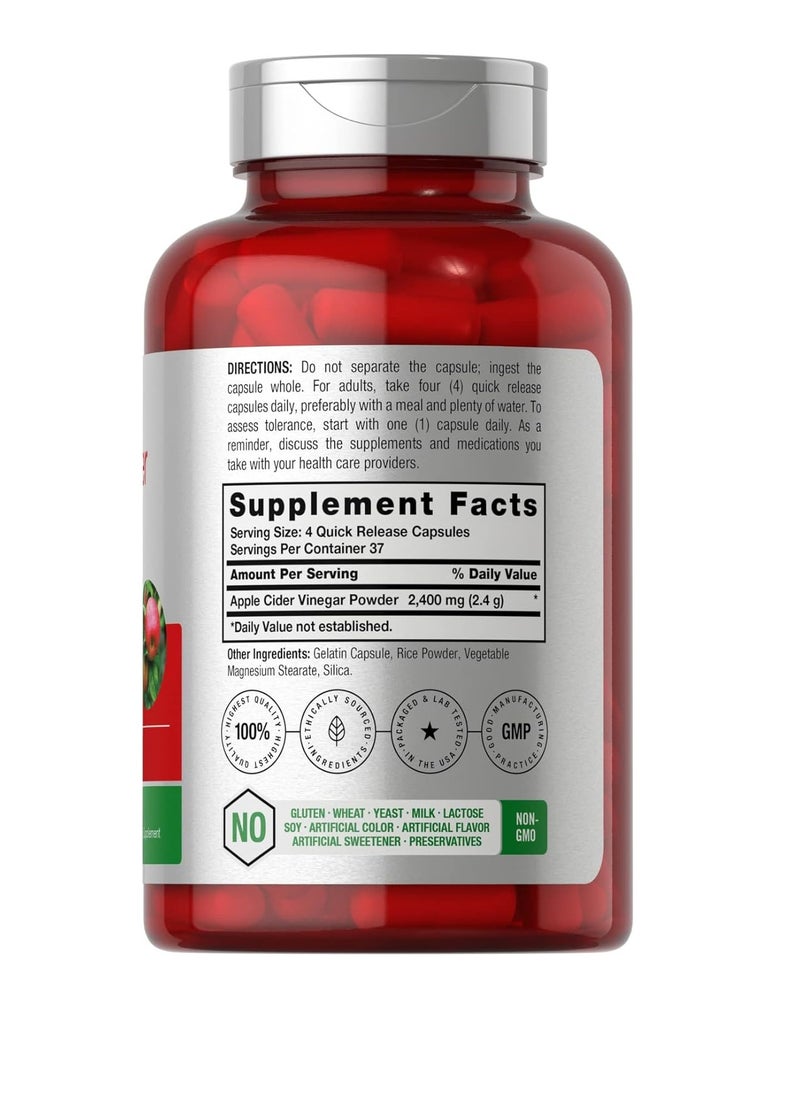 Horbaach - Apple Cider Vinegar Capsules 2400mg 150 CAPS - Image 1