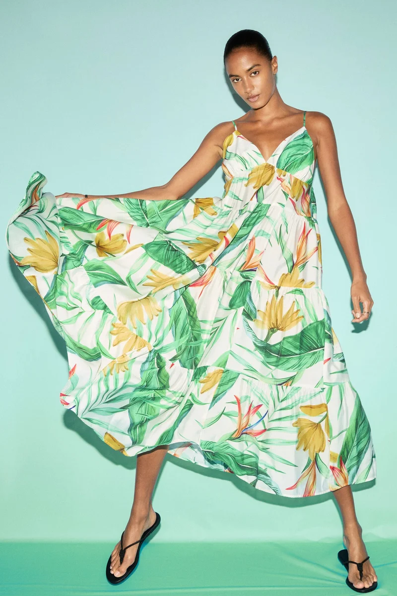 اتش اند ام Tiered maxi dress