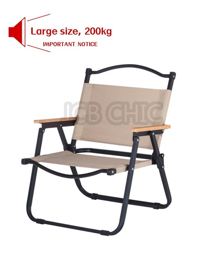 JCB CHIC - Portable Folding Outdoor Camping Chair  Beige - Image 1