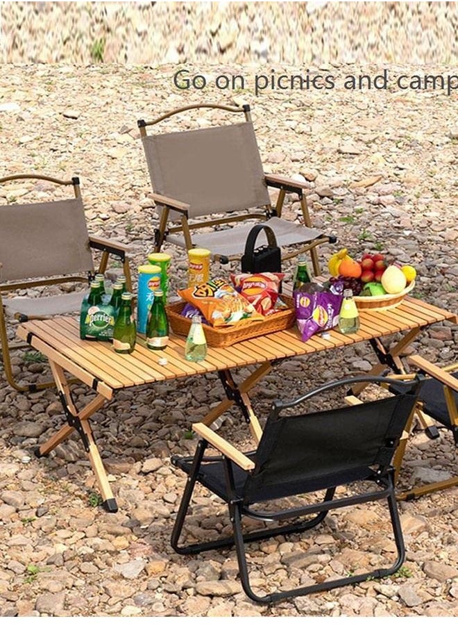JCB CHIC - Portable Folding Outdoor Camping Chair  Beige - Image 1