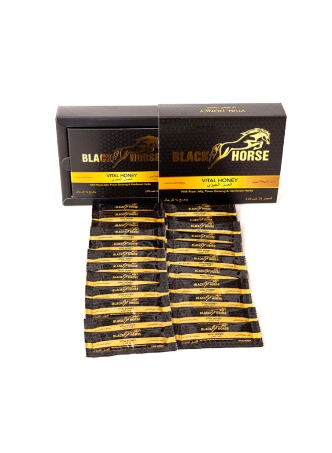 Black Horse Original Mud Pack Herbal Sachet-honey – From Malaysia - 24*10g