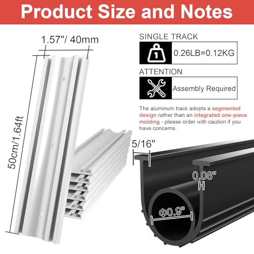 JOBON Garage Door Seals Bottom Rubber - Jobon 10 Ft Heavy-Duty Garage Door Weather Stripping Bottom Seal with Pre-drilled Aluminum Track Retainer Kit, Easy Installation for Home & Commercial - Image 4