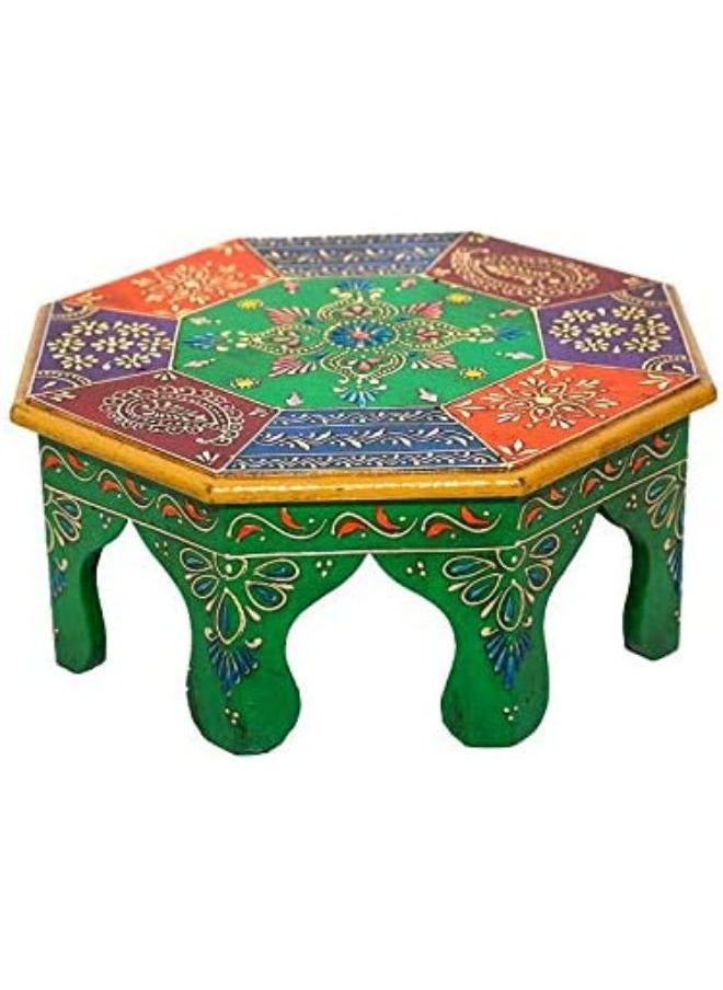 QUESERA PREMIUM QUALITY WOODEN HAND PAINTED STOOL  - Image 1