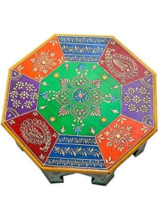 QUESERA PREMIUM QUALITY WOODEN HAND PAINTED STOOL  - Image 2