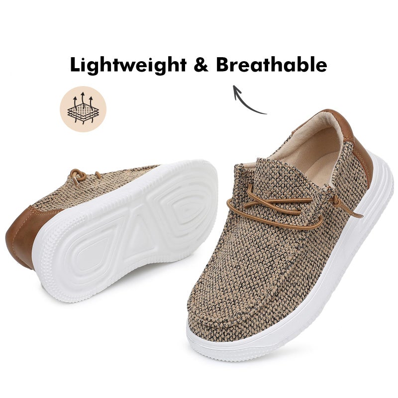 Ahannie Kids Lightweight Slip-On Walking Loafers â€“ Breathable, Comfortable, Easy On/Off Casual Shoes for Boys & Girls(Todler/Little Kid/Big Kid)(Brown-8) - Image 4