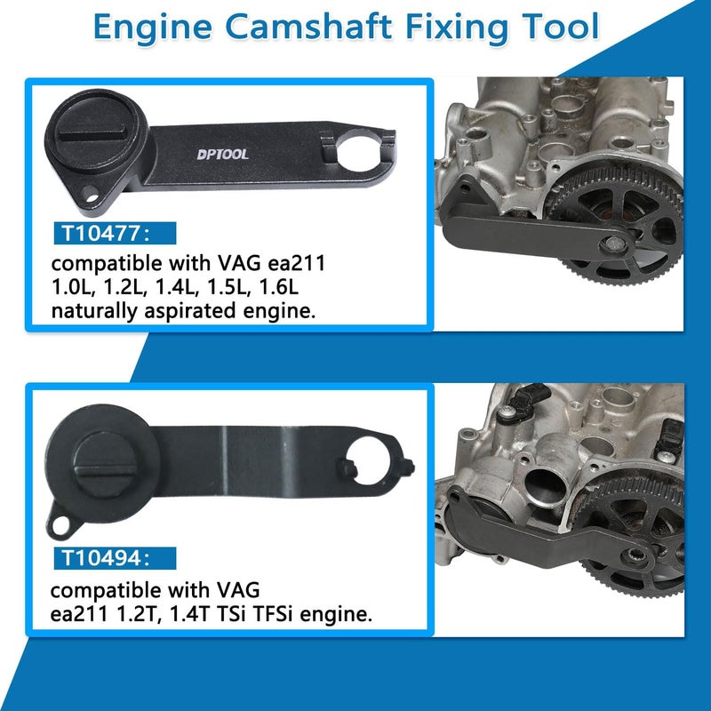 DPTOOL Camshaft and Crankshaft Timing Tool Set Replacement for VAG EA211 1.0L 1.2L 1.4L 1.6L FSI TSI TFSI Petrol Engine Compatible with VW Audi A3 /Golf VII/Jetta/Skoda Octavia/Seat Leon - Image 3