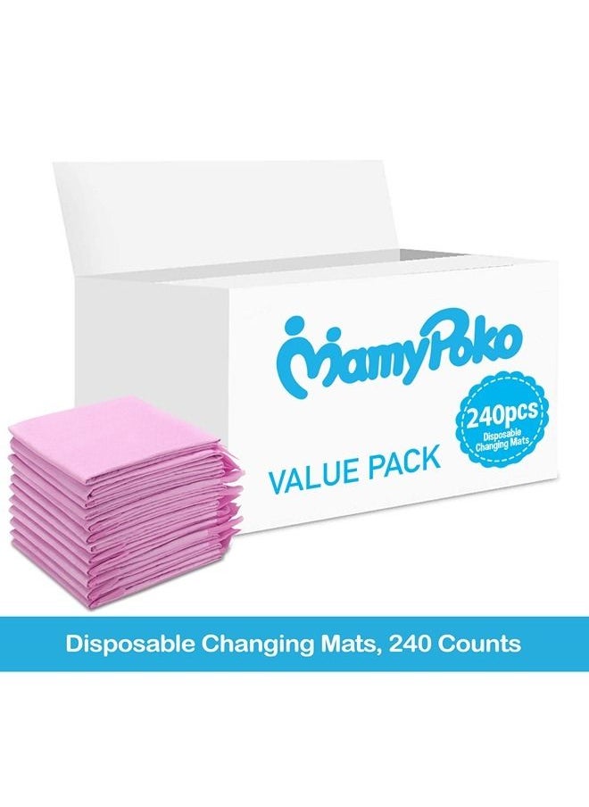 MamyPoko Disposable Changing Mats, 240 Counts, Soft Waterproof Mat, Portable Leak Proof Changing Mat, New Mom Leak-Proof Under pad, Mattress Table Protector Pad  - Image 2