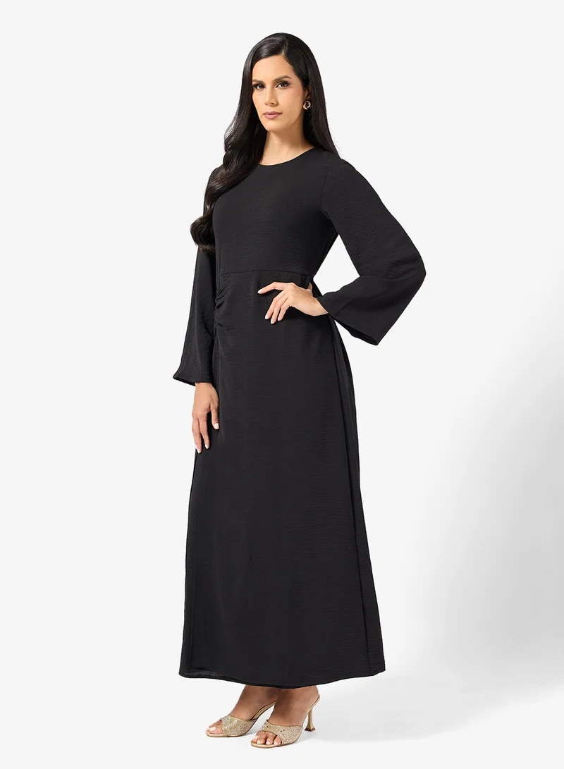 Khizana  Sniched Waist Dress With Back Tie for Women | Best Price UAE