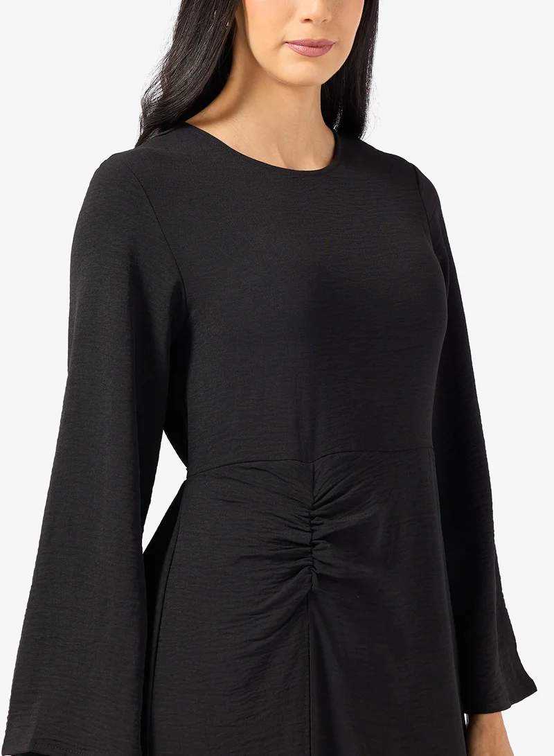 Khizana  Sniched Waist Dress With Back Tie for Women | Best Price UAE